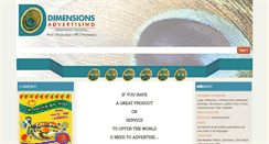 Desktop Screenshot of dimensionsadvertising.net