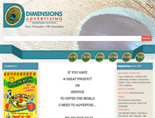 Tablet Screenshot of dimensionsadvertising.net